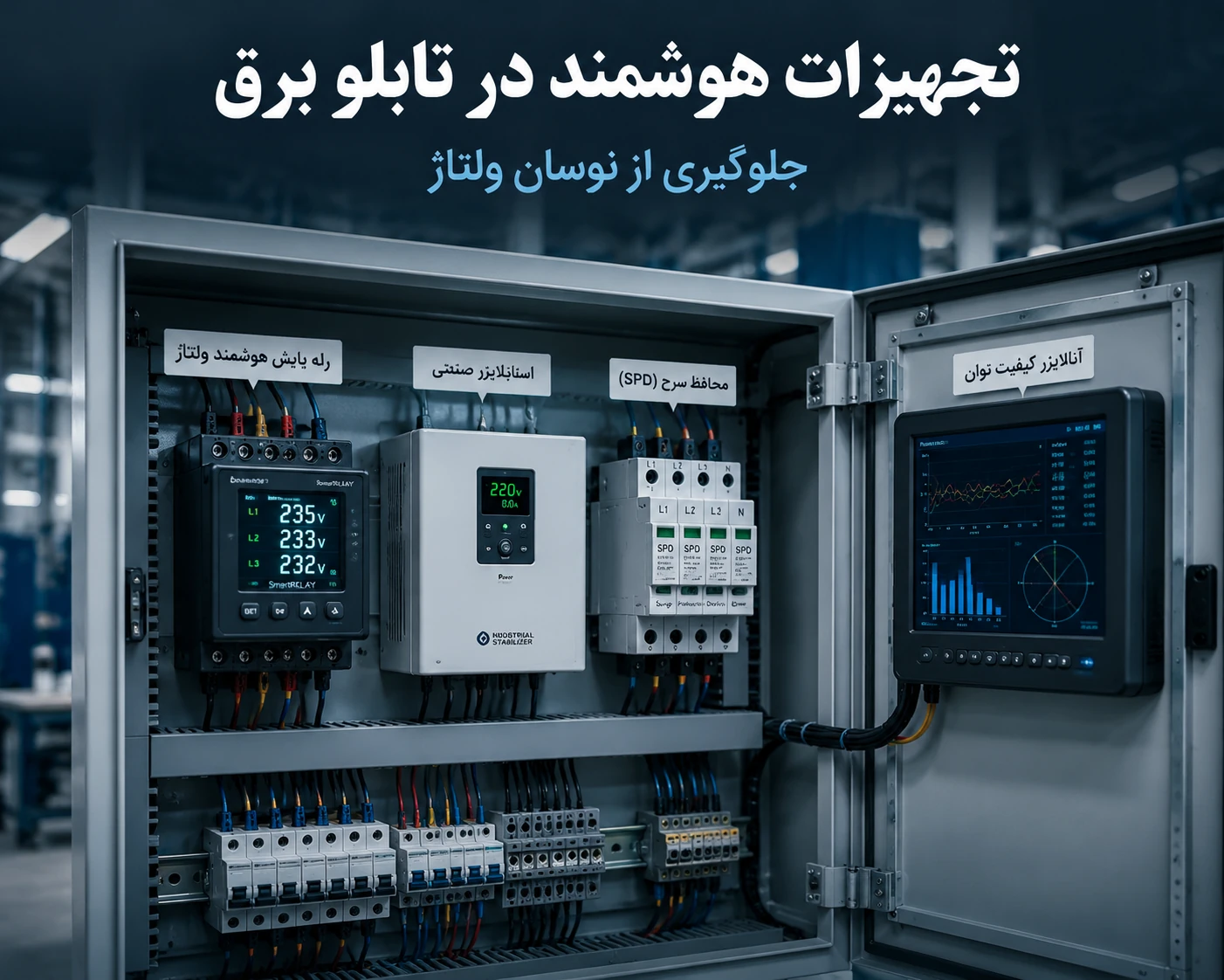 تجهیزات هوشمند تابلو برق برای جلوگیری از نوسان ولتاژ